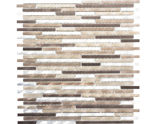 Aluminiummosaik XAM A981 kupfer/silber 29,8x31,8 cm