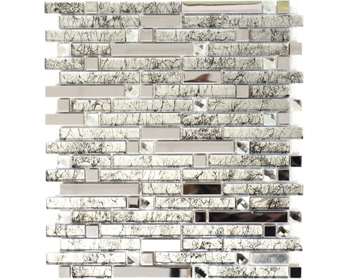 Glasmosaik XCM GV908 silber 29,8x33,8 cm