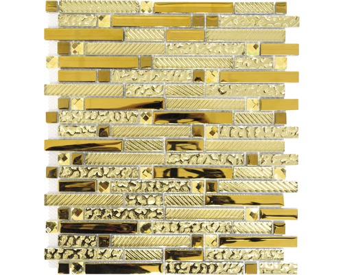 Glasmosaik XCM GV918 gold 29,8x33,8 cm