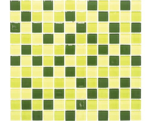 Glasmosaik CM 4454 mix grün 32,7x30,2 cm