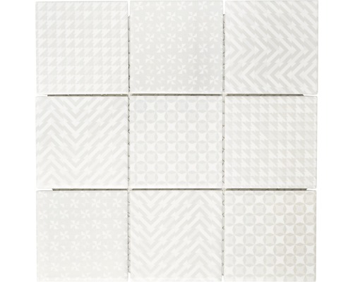 Keramikmosaik Geo grey 30x30 cm