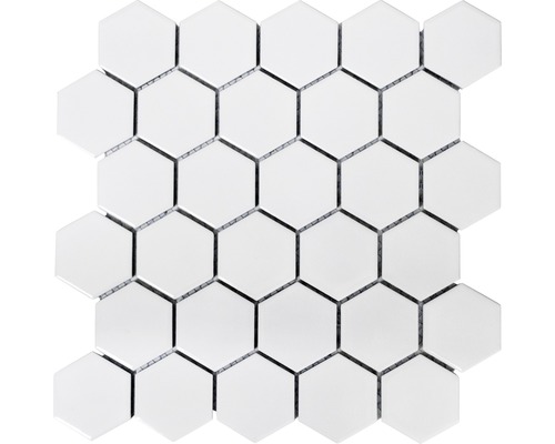 Keramikmosaik HX 080 weiß 32,5x28,1 cm