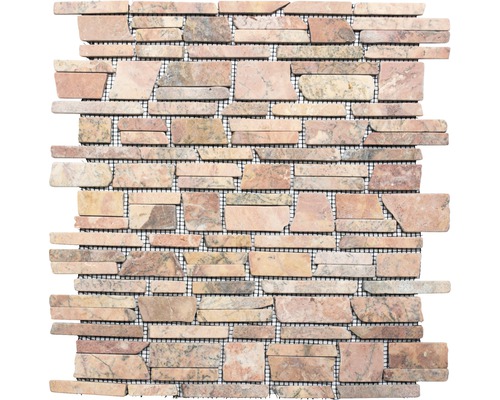 Natursteinmosaik MOS Brick 220 rot 30,5x30,5 cm