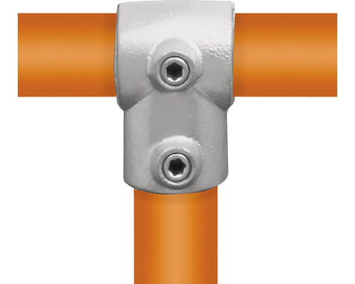 T-Stück Buildify kurz Rohrverbinder für Gerüstrohr aus Stahl Ø 33 mm