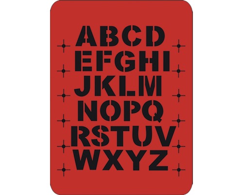 A-Z Stencil 1 Satz Buchstaben 10cm hoch 4 Sonderzeichen Buchstabenschablone Nr.05 Wandschablone 30 einzelne Schablonen