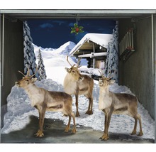 Garagentorplane Santas Reindeers PVC Bedruckt 2450 x 2100 mm inkl. Befestigungsband-thumb-0