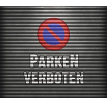 Garagentorplane Parken Verboten PVC Bedruckt 2450 x 2100 mm inkl. Befestigungsband-thumb-0