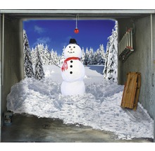 Garagentorplane Snowman PVC Bedruckt 2450 x 2100 mm inkl. Befestigungsband-thumb-0
