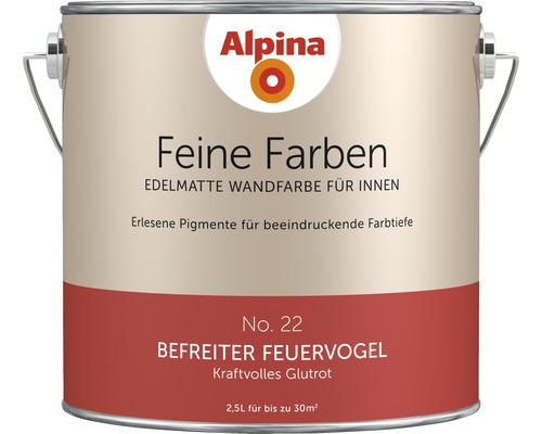 Alpina Feine Farben konservierungsmittelfrei Befreiter Feuervogel 2,5 L
