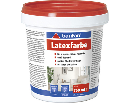 Latexfarbe Baufan weiß 750 ml
