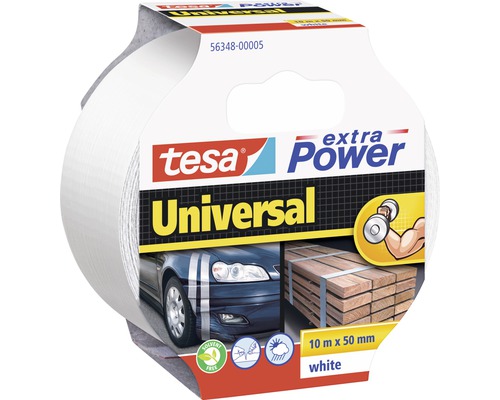 Universalband tesa extra Power 10 m x 50mm weiß