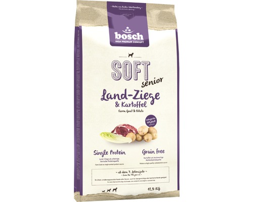 Hundefutter trocken, Bosch Soft Senior Ziege & Kartoffel 12,5 kg-0