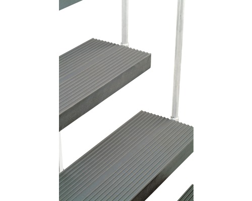 Einzelstufe für Pertura Petros Trimax grau für einfache Unterkonstruktion 80x22x4 cm
