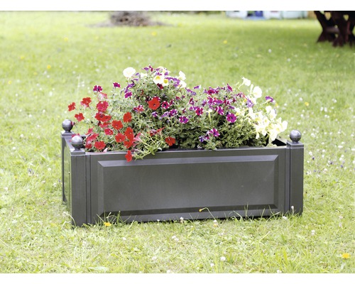 Pflanzkübel KHW Kunststoff 100x43x41 cm anthrazit