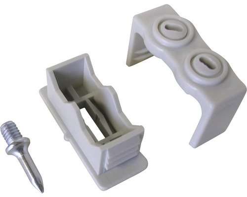 Greif-ISO-Schellen 2-fach 6-16 mm grau 10 Stück mit Befestigungsdübel