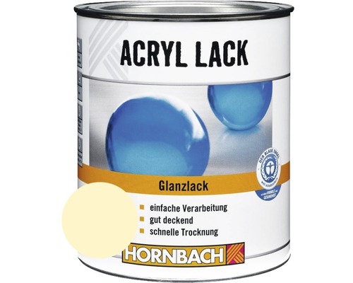 HORNBACH Buntlack Acryllack glänzend hellelfenbein 750 ml