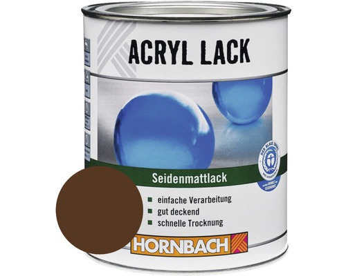 HORNBACH Buntlack Acryllack seidenmatt nußbraun 750 ml