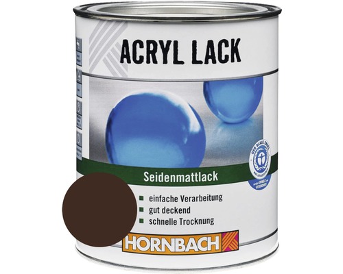 HORNBACH Buntlack Acryllack seidenmatt schokobraun 750 ml