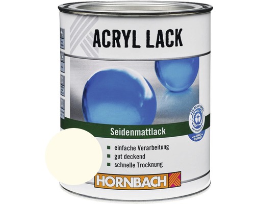 HORNBACH Buntlack Acryllack seidenmatt reinweiß 750 ml-0