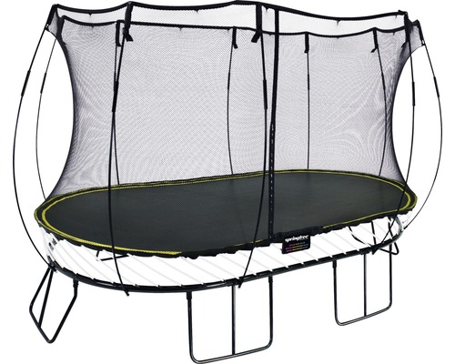 Trampolin springfree O92 Large Oval mit Sicherheitsnetz 240x400 cm schwarz