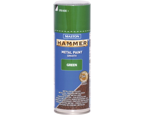 Sprühlack Maston Hammer Metallschutz glatt grün 400 ml