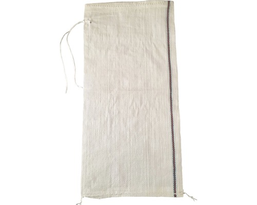 Sandsack/Gewebesack mit Bindeband PP-Kunststoff weiss 60 x 30 cm