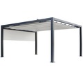 Pavillon Grau 500 x 500 cm Design 320923 grau mit Senkrechtmarkise