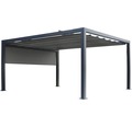 Pavillon Grau 400 x 400 cm Design 320925 grau mit Senkrechtmarkise