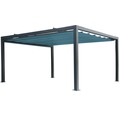 Pavillon Grau 500 x 300 cm Design 8901 blaugrau ohne Senkrechtmarkise