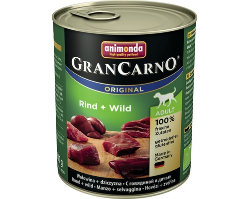 Hundefutter nass animonda Gran Carno Original Adult Rind + Wild 800 g