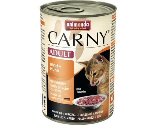 Katzenfutter nass animonda Carny Adult Rind + Huhn 400 g-0