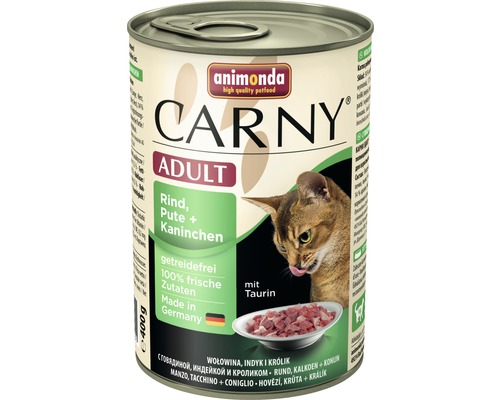 Katzenfutter nass animonda Carny Adult Rind, Pute + Kaninchen 400 g