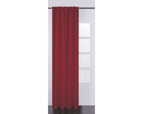 Vorhang mit Universalband Silk off rot 130x280 cm