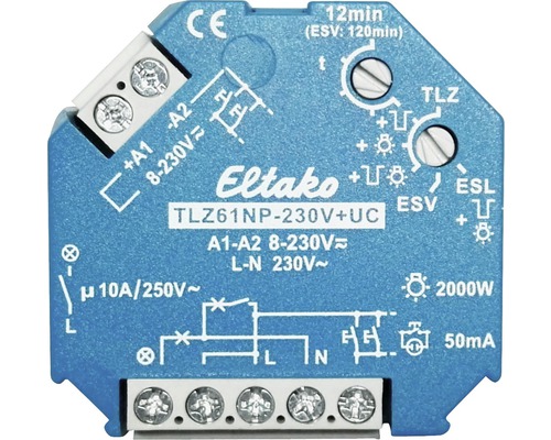 Eltako Treppenlichtzeitschalter TLZ61NP-230V+UC 10A/250V 1 Schließer