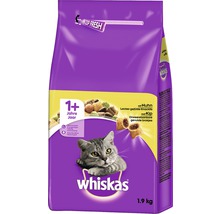 Katzenfutter trocken, Whiskas 1+ mit Huhn 1,9 kg-thumb-0