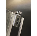 Drehtür für Nische Breuer Europa Design 140 cm Anschlag links Klarglas Profilfarbe chrom Einstiegsbreite 82 cm