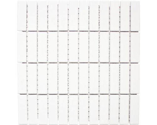 Keramikmosaik ST 320 29,1x30 cm weiß matt