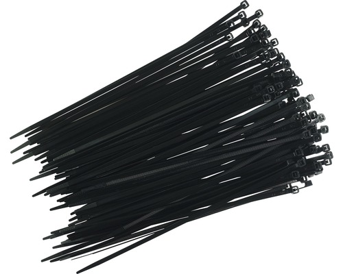 Haupa 262618 Kabelbinder UV-beständig 250x4,8 mm Nylon schwarz 100 Stück