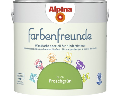 Alpina konservierungsmittelfreie Wandfarbe Farbenfreunde Froschgrün 2,5 l