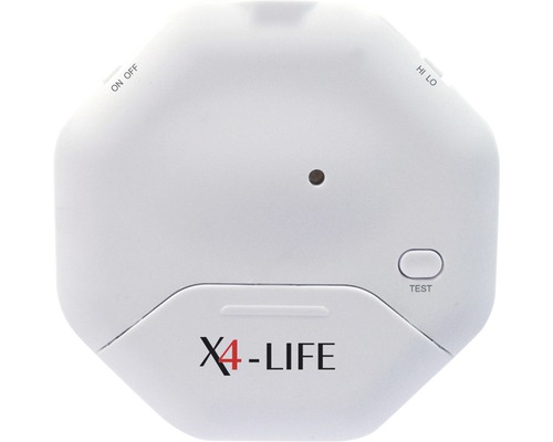 Glasbruchmelder Alarm 95 dB weiß BxHxT 80x80x8 mm Batteriebetrieb X4-Life